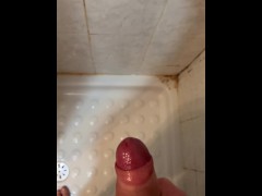 Cumming in the shower