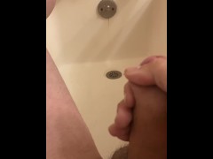 Fat thick tranny chubby ass cum in bathroom 
