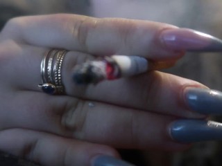 CHILL and SMOKE with ME!!! CLOSEUP HANDS & CIGARETTE “FETISH”