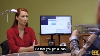 LOAN4K. Creditor permits MILF to have fun with his dick in the office