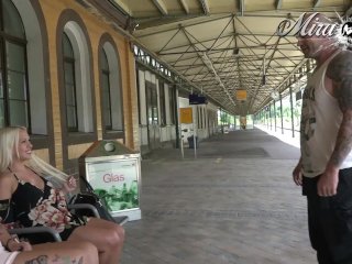 public, big cock, quickie, train station
