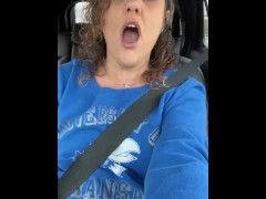 Horny Milf Cums Driving! fans.ly/MalloryKnox37