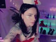 Preview 5 of naughty nurse dildo jerk off and fuck