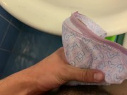 Preview 6 of I'm masturbating on my litl sister's panties while she's not at home