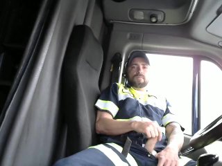 Horny Trucker Cums