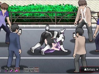 Blazing Angel Mistletear [PornPlay Hentai sex game] Ep.4 topless in the public street
