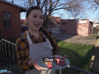 Public Agent Asian Babe Luna Truelove Offers Her Cream Cakes for a Creampie