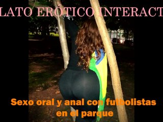 Audio Asmr - Sexo oral y anal en el parque con futbolistas