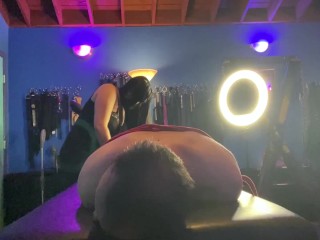 Dominatrix Mara's First Sensual Hair Session with_Breath Play / Choking