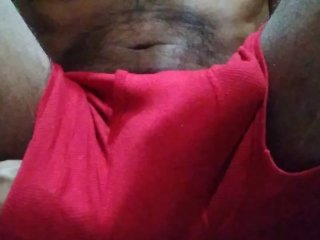 Getting excited in red shorts