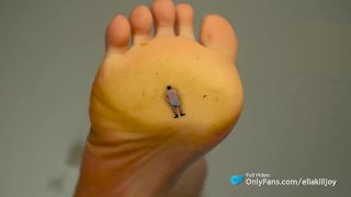 Giantess Sisters Jerks off Shrunken Step Bro under her Feet ...