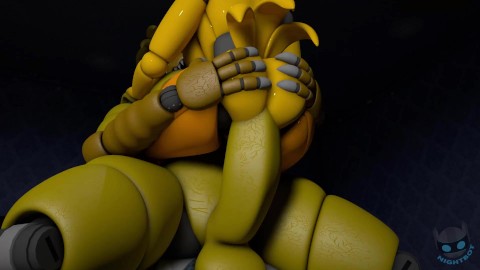 nightmare chica have fun with toy chica