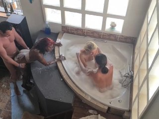 hardcore, group, soapy, foursome