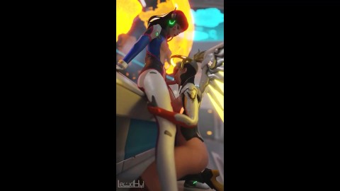 Mercy Futa D.Va Cute lul zuigen