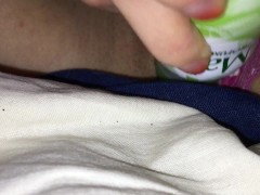 Masturbating wet pussy with a dildo deodorant  with conversations