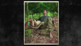 Naga Monster Tickle torture les pieds nus de Jeremy avec sa langue