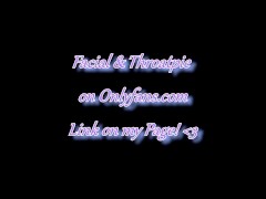 POV Deepthroat Blowjob with Cum in Throat and INTENSE Eye Contact from Bombshell Teen