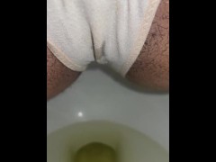 Peeing a little through my panties