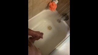 Jerking off in the shower 