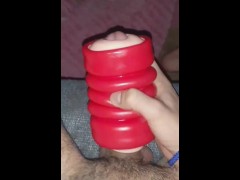 Pussy pocket makes hard 9 inch dick creamy 