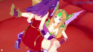 Riesz and Angela have deep futanari sex in the bedroom. - Trials of Mana Hentai