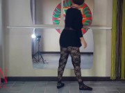 Preview 1 of Spank ballerina's ass. Bad dancer (Regina Noir). The teacher scolds, fucks in the mouth Part 2