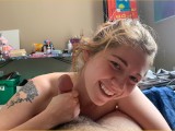 Girlfriend makes me cum in her mouth and absolutely does not stop sucking