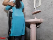 Preview 1 of Desi indian girlfriend fucking in washroom hindi audio