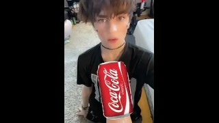 Femboy Experiments With Coke And Discovers That He Enjoys It