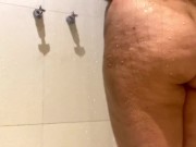 Preview 1 of Big Ass Worship - Sexy Latina Taking A Warm Shower After Sex