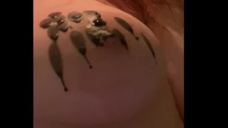 Torturing my tits with wax