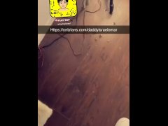 Latino teen enjoys himself 