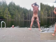 Preview 4 of Studs Naked Stoking Each Other's Cocks in Public Nature Park OnlyFans WillBlunderfield / MrDexParker
