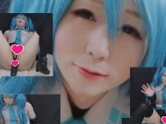 [Lunn] I cosplayed Miku and did a very good masturbation, but I failed to record my voice.
