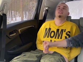 I was Tied up in the Car and made to Cum