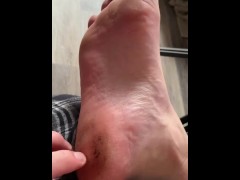 Dirty Smelly Male Foot for Losers