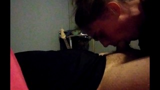 Employee sucks my cock and swallows my load for a raise.