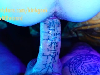 Pussy Cream all over his Thick Penis