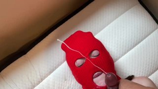 Hurry before daddy finds out (Facial with Red Robbery Mask)