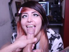 Fans asked me to do a two handed handjob and here it is | Ahegao big cock