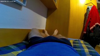 Homme solo parler sale Masturbation