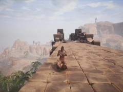 Video Game sex Conan Sexiles Repaired a huge bridge between the worlds and had sex on it