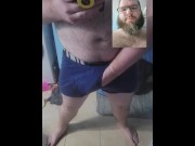 Preview 1 of Chubby Nerd Strokes, moans, and Teases cock until cumshot