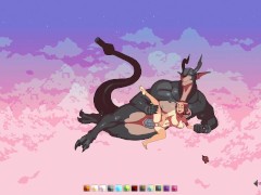 Cloud Meadow - 3 Furry super scenes, Furry centaur, Furry cowman, Furry dragon