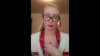 Sexy Snapchat School Girl Role Play! Franki Fox Deserves an A