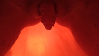 Nahaufnahme große erigierte Klitoris Masturbation ftm