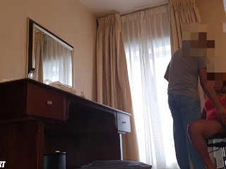 I Seduced the HOTEL_Maintenance GUY and Made Him Cum_in My Mouth - UPSKIRT No_PANTIES Flash