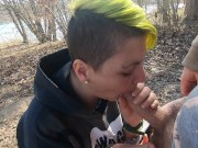 Preview 6 of Outdoor blowjob at the lakes. Cum in mouth and swallow.