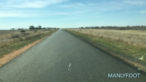 I’M ON THE ROAD TO NOWHERE - PUBLIC TOILET CUM IN MY SOCK - MANLYFOOT - Truck drivers rest stop 🚻