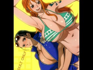 nami, one piece, 69 position, cosplay